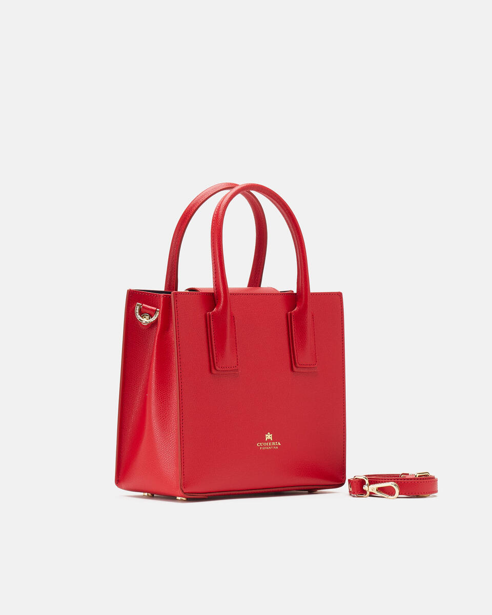 Alice small tote bag squadrata Rosso  - Tote Bag - Borse Donna - Borse - Cuoieria Fiorentina