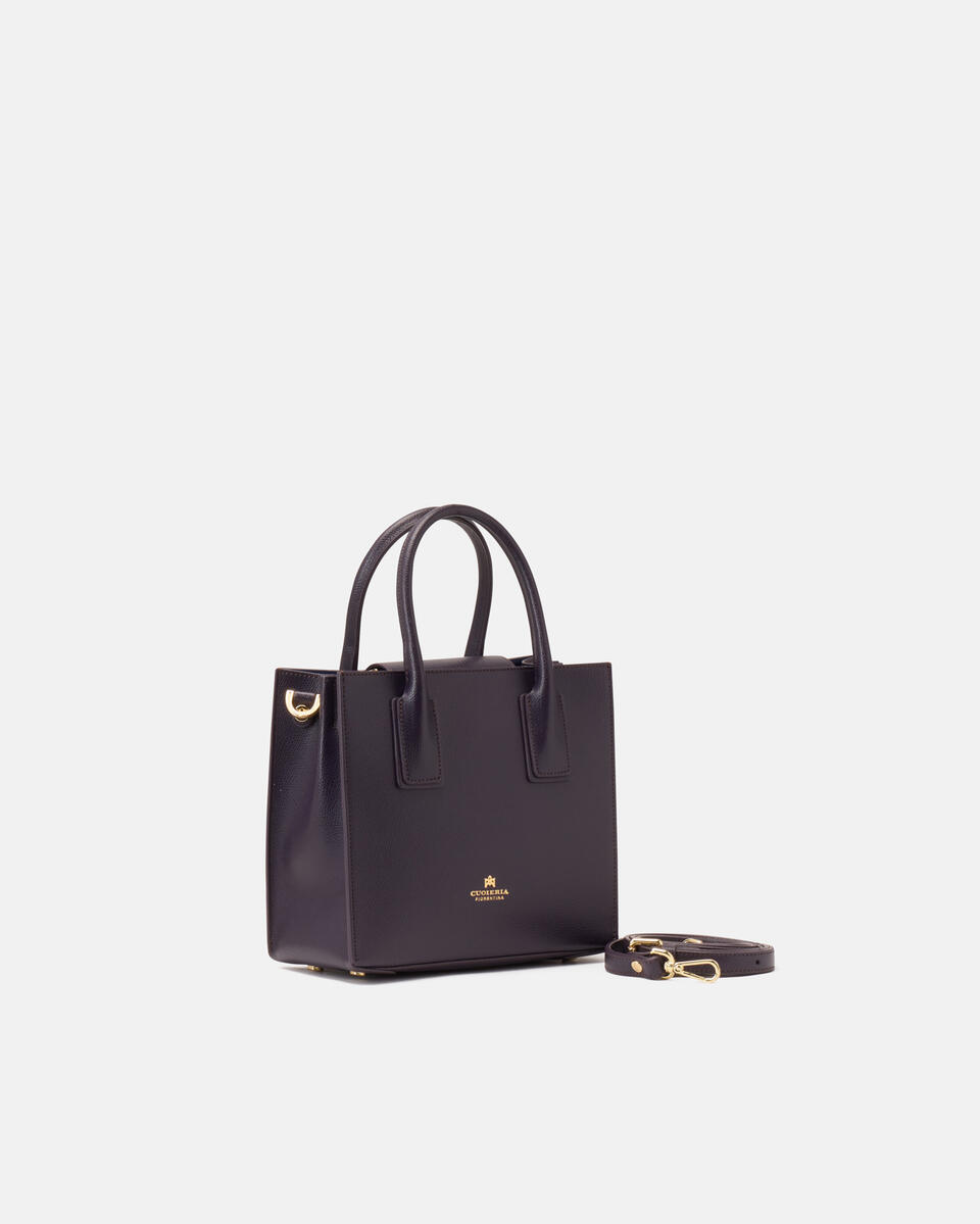 Alice small tote bag squadrata Vampire purple  - Cuoieria Fiorentina