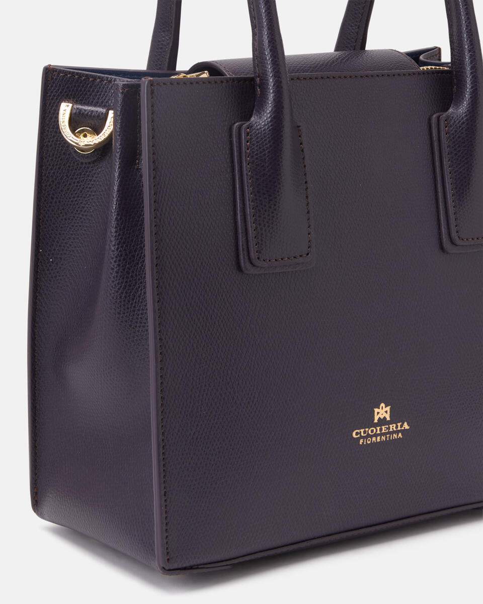 Alice small tote bag squadrata Vampire purple  - Cuoieria Fiorentina