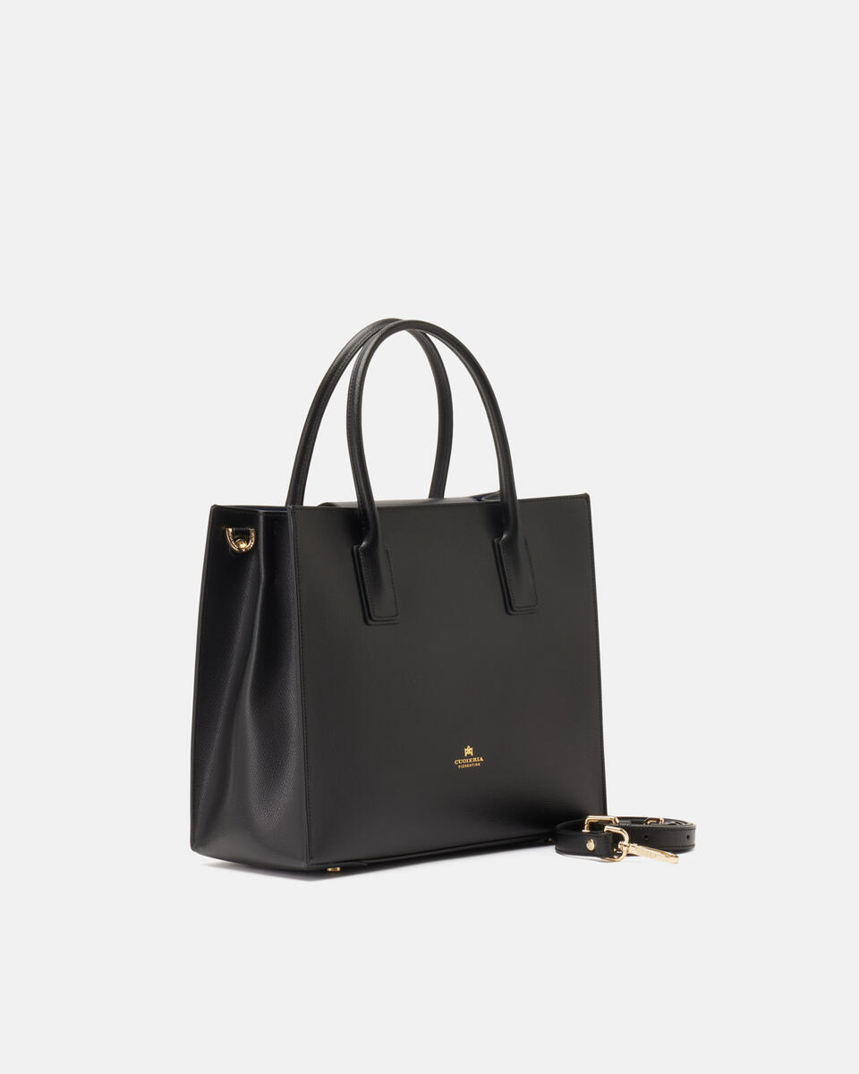 Alice medium tote bag squadrata Nero  - Tote Bag - Borse Donna - Borse - Cuoieria Fiorentina