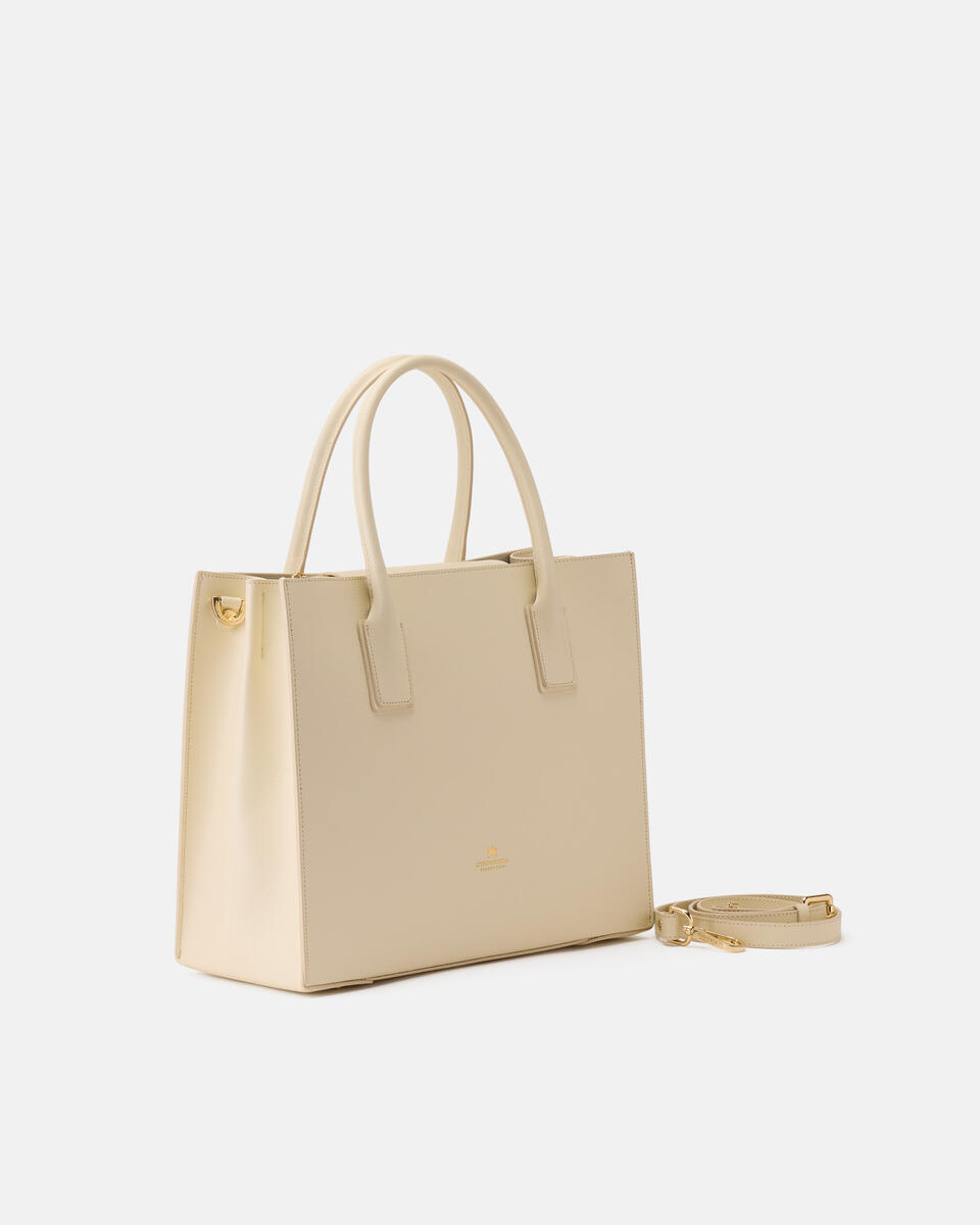 Alice medium tote bag squadrata Prosecco  - Tote Bag - Borse Donna - Borse - Cuoieria Fiorentina