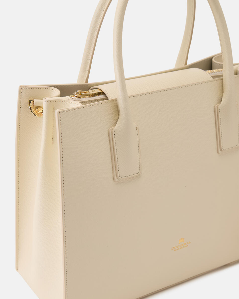 Alice medium tote bag squadrata Prosecco  - Tote Bag - Borse Donna - Borse - Cuoieria Fiorentina