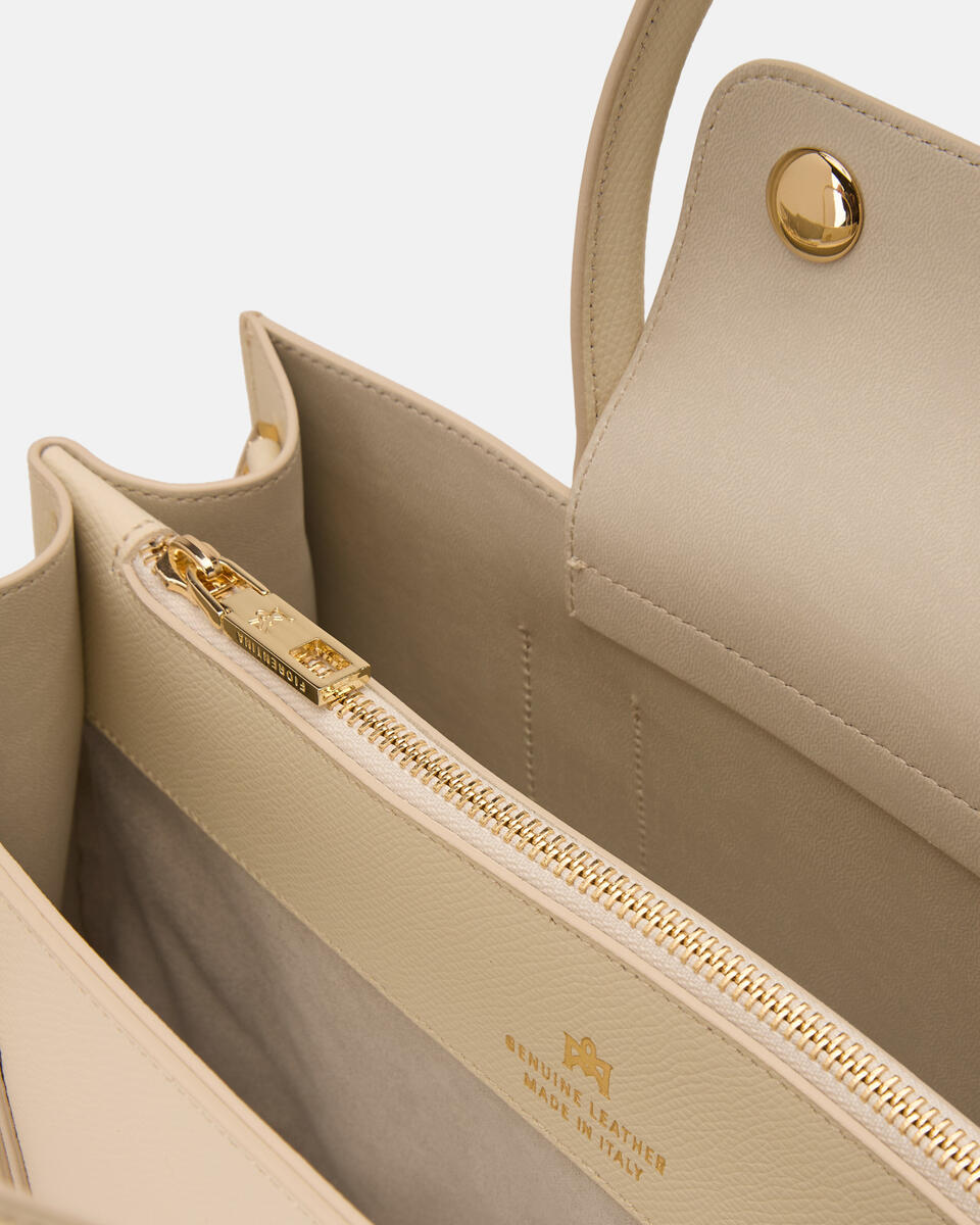 Alice medium tote bag squadrata Prosecco  - Tote Bag - Borse Donna - Borse - Cuoieria Fiorentina