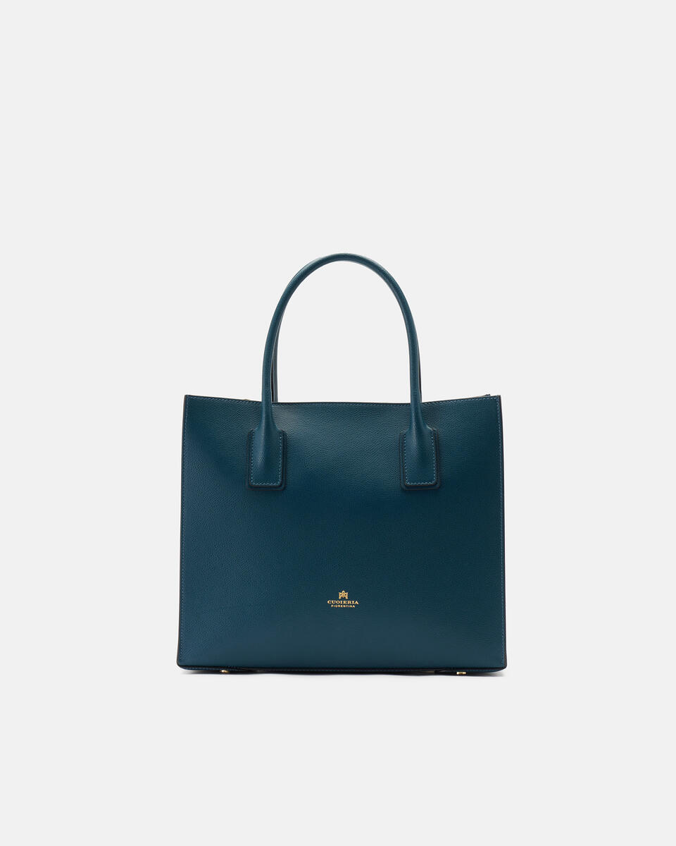 Alice medium tote bag squadrata Petrolio  - Tote Bag - Borse Donna - Borse - Cuoieria Fiorentina