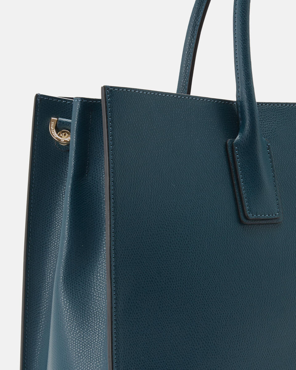 Alice medium tote bag squadrata Petrolio  - Tote Bag - Borse Donna - Borse - Cuoieria Fiorentina