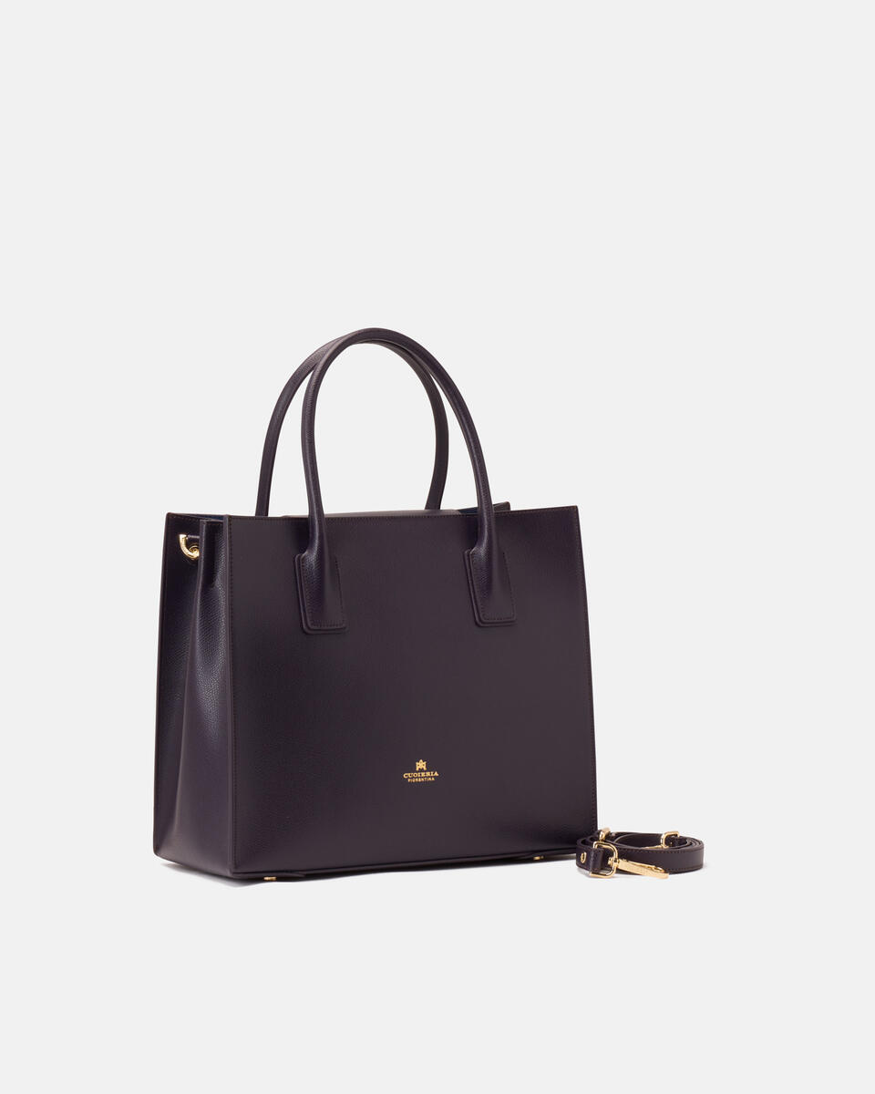 Alice medium tote bag squadrata Vampire purple  - Cuoieria Fiorentina