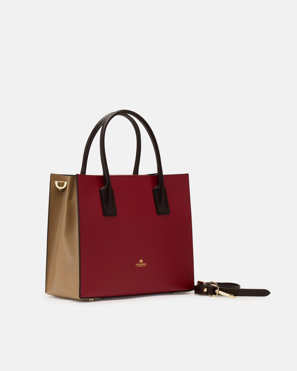Alice medium tote bag squadrata 3 colori Cherrydesertt.moro  - Cuoieria Fiorentina