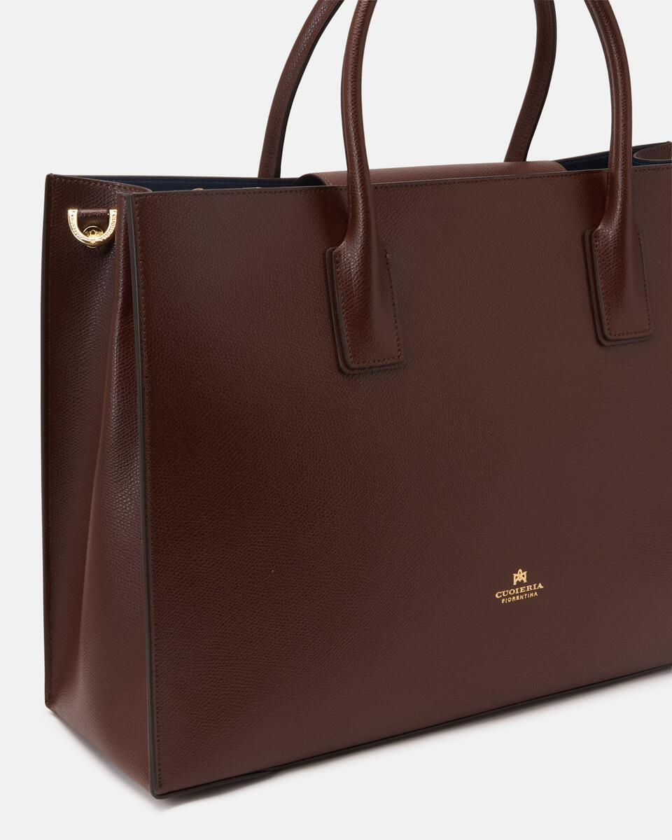 Alice big tote bag squadrata Cioccolato  - Cuoieria Fiorentina