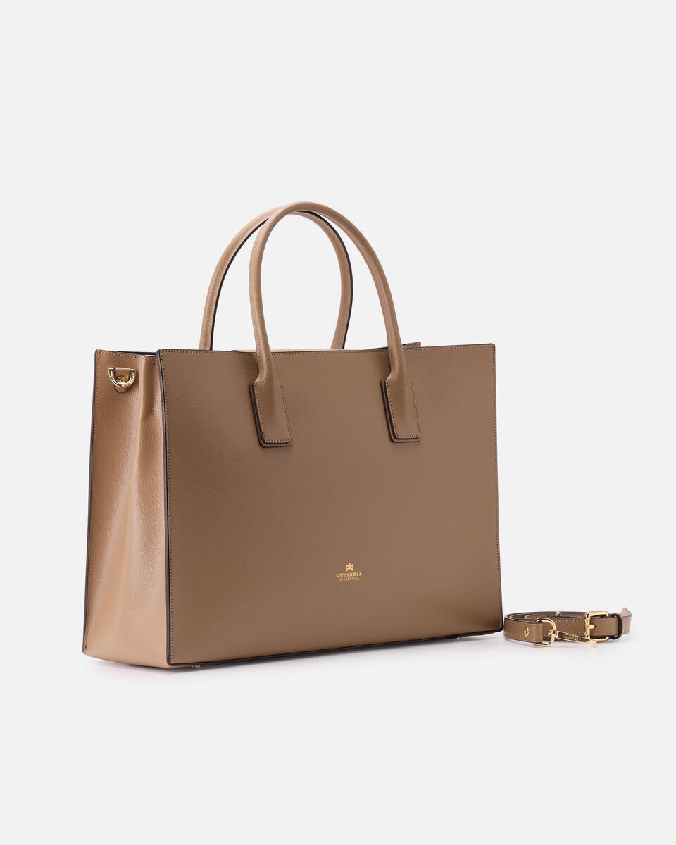 Alice big tote bag squadrata Desert  - Cuoieria Fiorentina