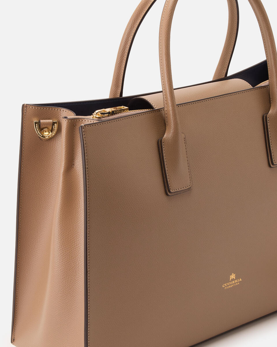 Alice big tote bag squadrata Desert  - Cuoieria Fiorentina