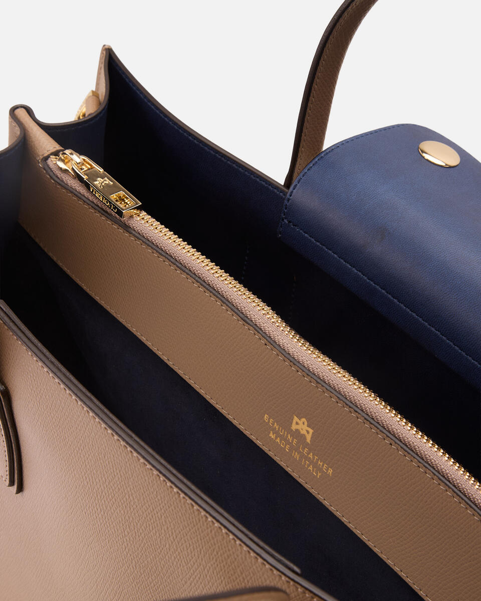 Alice big tote bag squadrata Desert  - Cuoieria Fiorentina