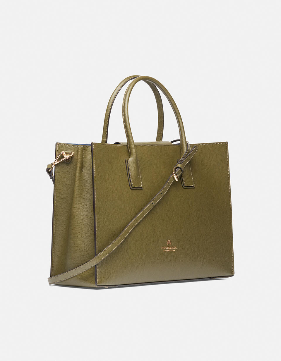 Alice big tote bag squadrata Militare  - Tote Bag - Borse Donna - Borse - Cuoieria Fiorentina