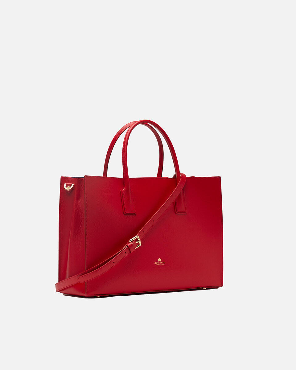 Alice big tote bag squadrata ROSSO  - Tote Bag - Borse Donna - Borse - Cuoieria Fiorentina