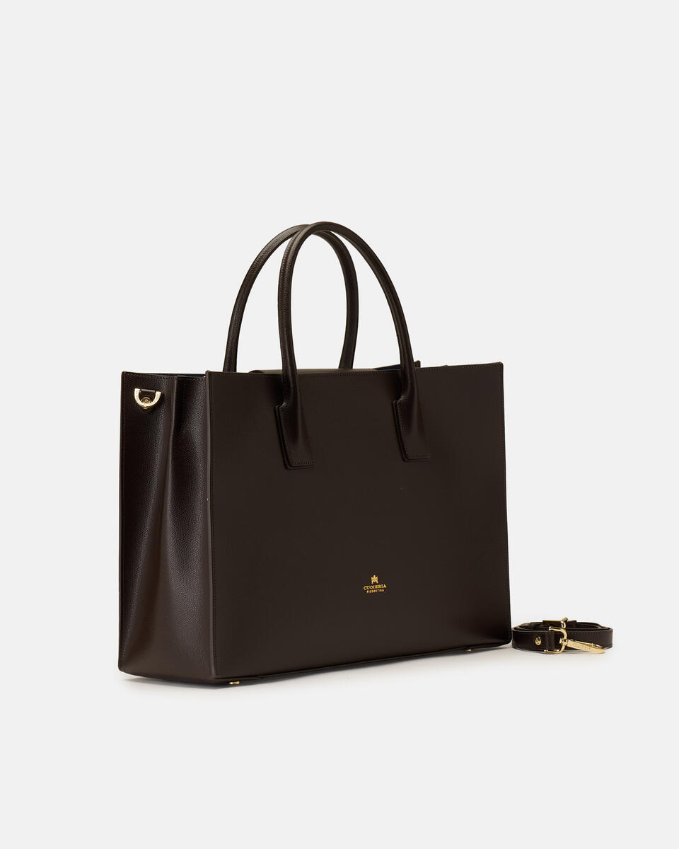Large tote bag Dark brown  - Tote Bag - Women's Bags - Bags - Cuoieria Fiorentina