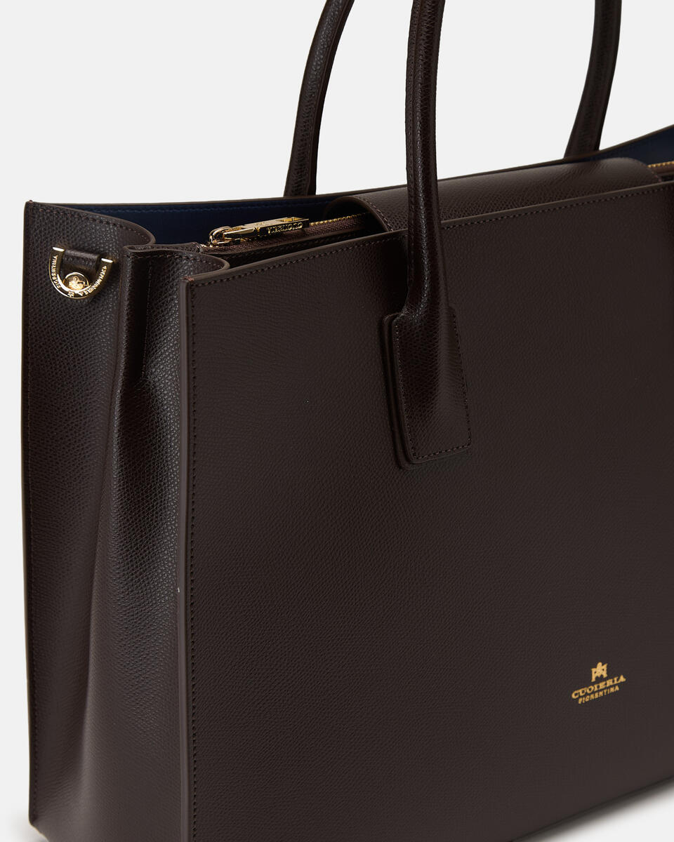 Large tote bag Dark brown  - Tote Bag - Women's Bags - Bags - Cuoieria Fiorentina