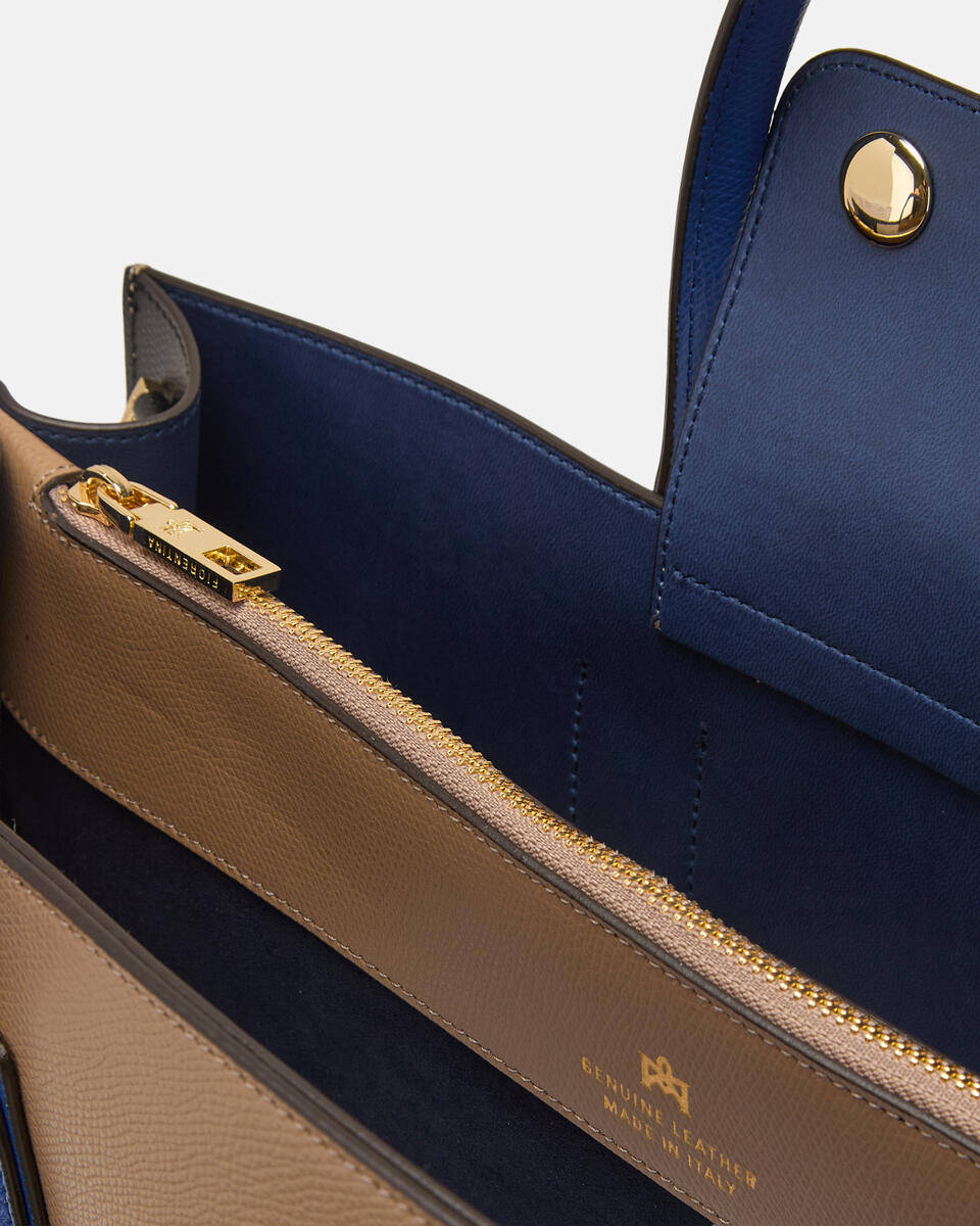 Large tote bag Desertblackbluette  - Tote Bag - Women's Bags - Bags - Cuoieria Fiorentina