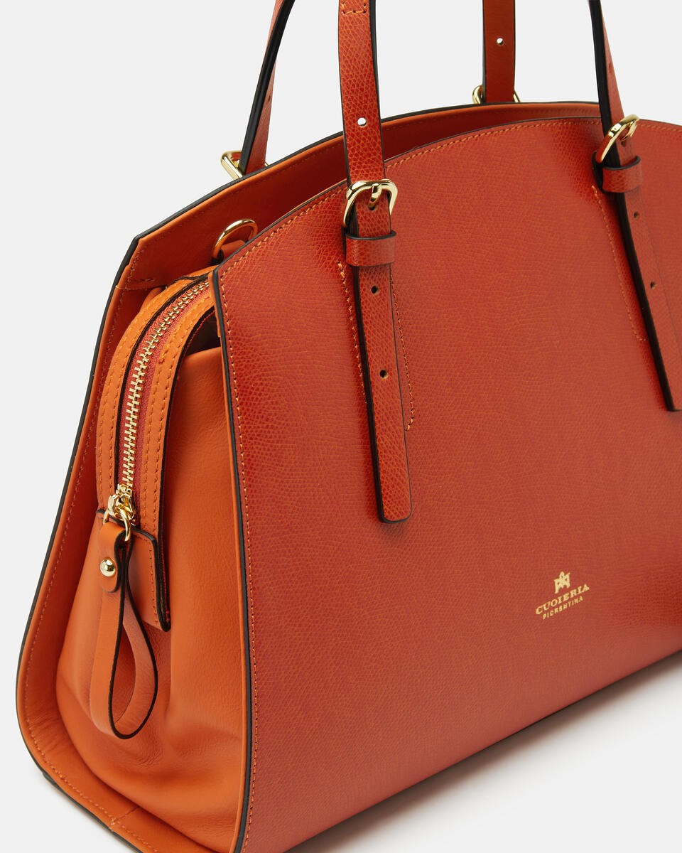 DUFFLE BAG Burnt orange  - Tote Bag - Women's Bags - Bags - Cuoieria Fiorentina