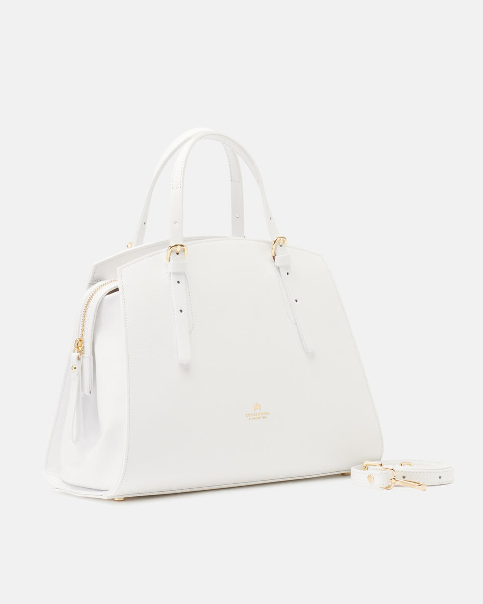 DUFFLE BAG White  - Tote Bag - Women's Bags - Bags - Cuoieria Fiorentina