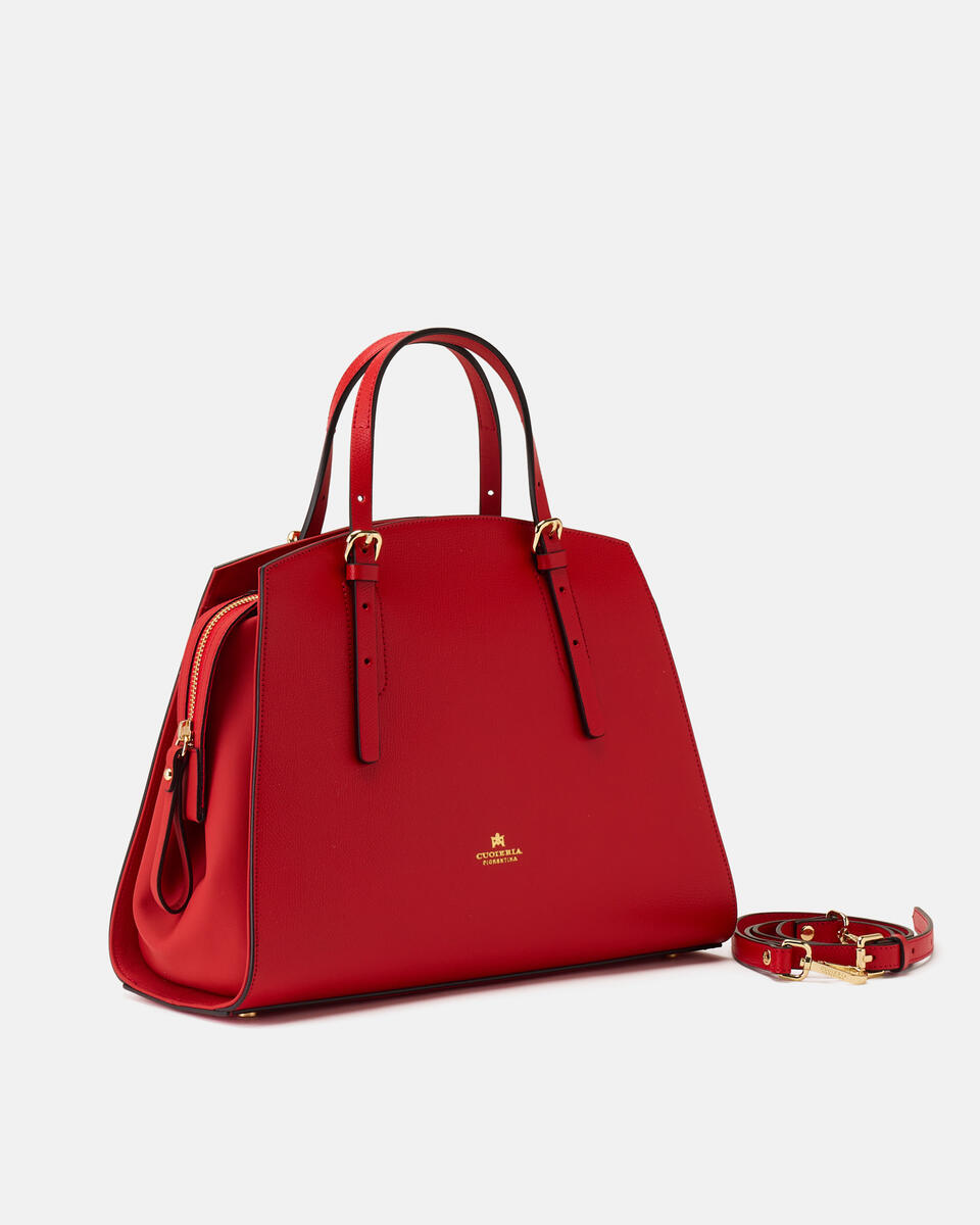 Alice medium duffle Tomato  - Tote Bag - Borse Donna - Borse - Cuoieria Fiorentina