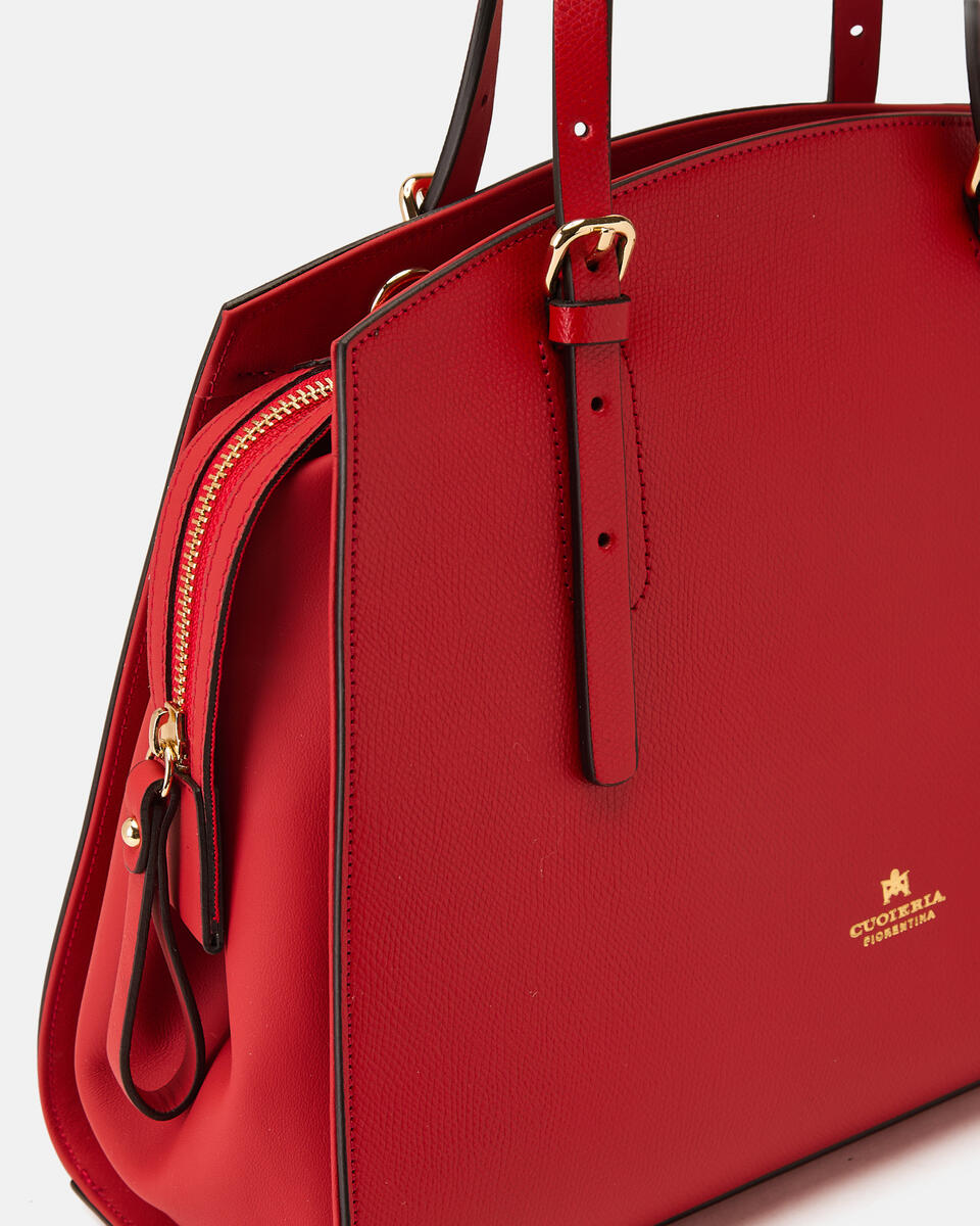 Alice medium duffle Tomato  - Tote Bag - Borse Donna - Borse - Cuoieria Fiorentina