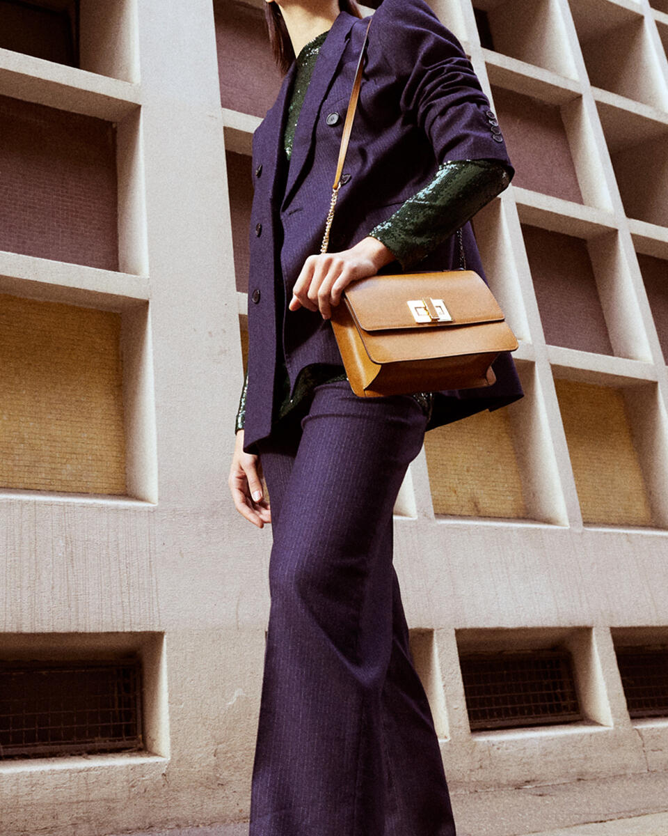 CLUTCH BAG Mahogany  - Mini Bags - Women's Bags - Bags - Cuoieria Fiorentina