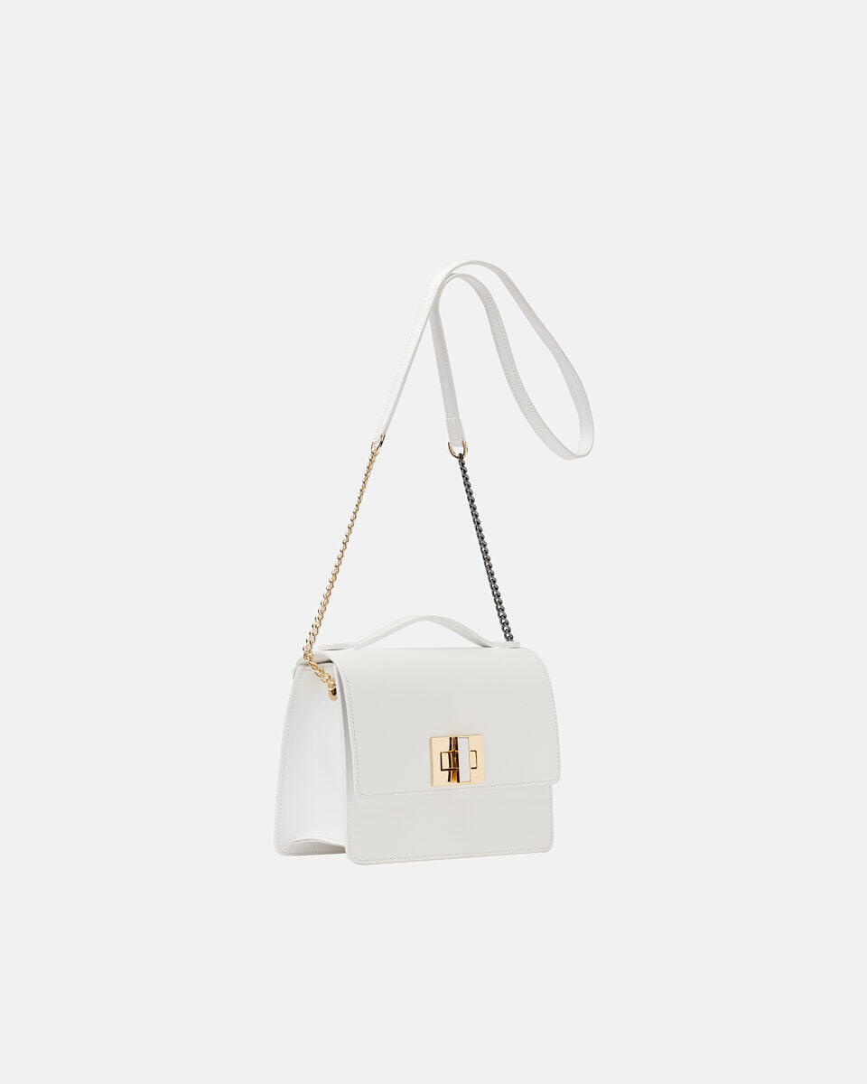 Alice large crossbody clutch model with two-material shoulder strap - Crossbody Bags - WOMEN'S BAGS | bags BIANCO - Crossbody Bags - WOMEN'S BAGS | bagsCuoieria Fiorentina