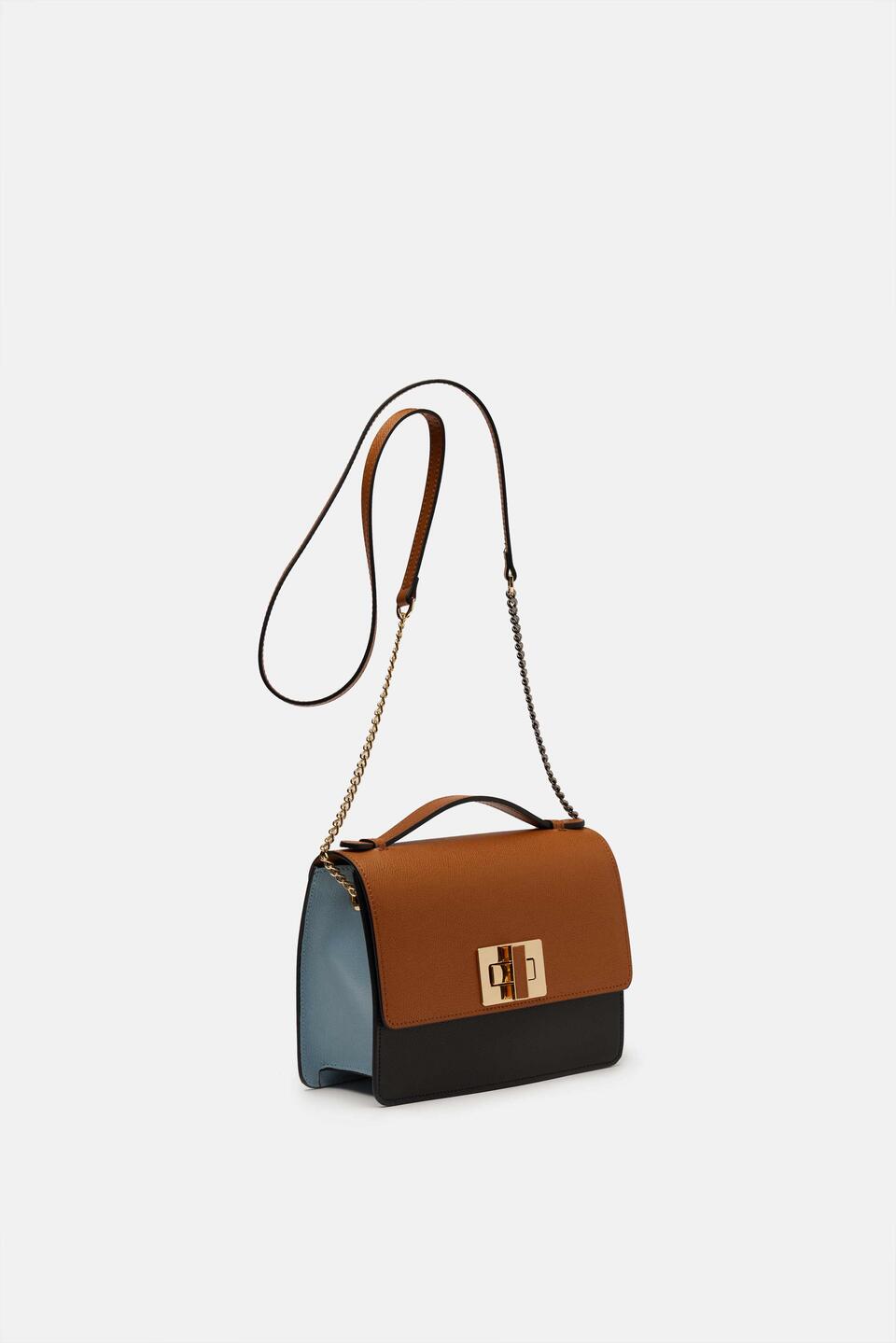 Bella  big crossbodyclutch con tracolla in pelle e metallo Lionneroc.zucchero  - Pochette - Borse Donna - Borse - Cuoieria Fiorentina