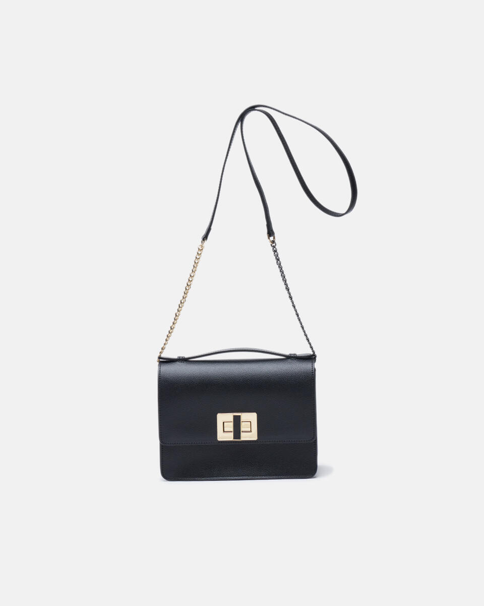 Alice large crossbody clutch model with two-material shoulder strap - Crossbody Bags - WOMEN'S BAGS | bags NERO - Crossbody Bags - WOMEN'S BAGS | bagsCuoieria Fiorentina