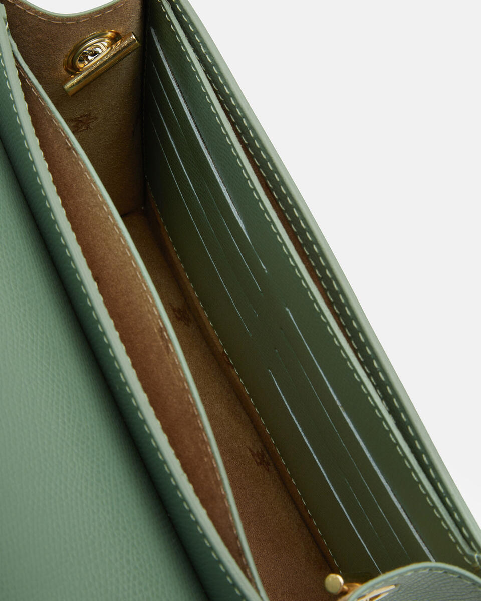 CLUTCH BAG Sage green  - Mini Bags - Women's Bags - Bags - Cuoieria Fiorentina