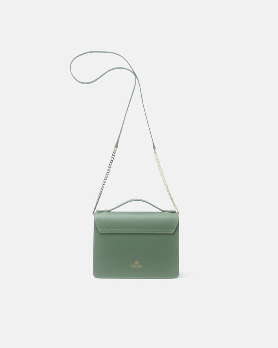 CLUTCH BAG Sage green  - Mini Bags - Women's Bags - Bags - Cuoieria Fiorentina