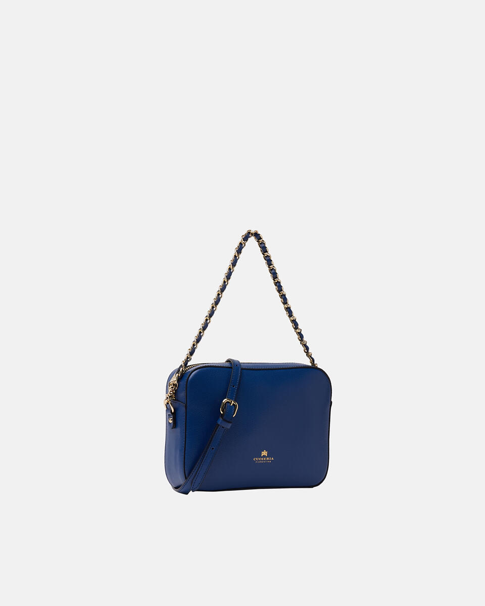 Bella clutch bag con tracolla in pelle e metallo Avio  - Mini Bag - Borse Donna - Borse - Cuoieria Fiorentina
