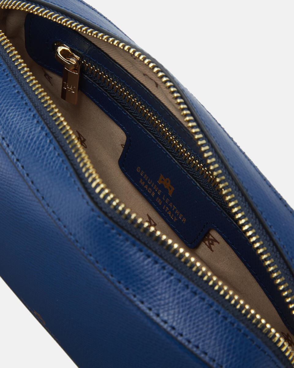 Bella clutch bag con tracolla in pelle e metallo Avio  - Mini Bag - Borse Donna - Borse - Cuoieria Fiorentina