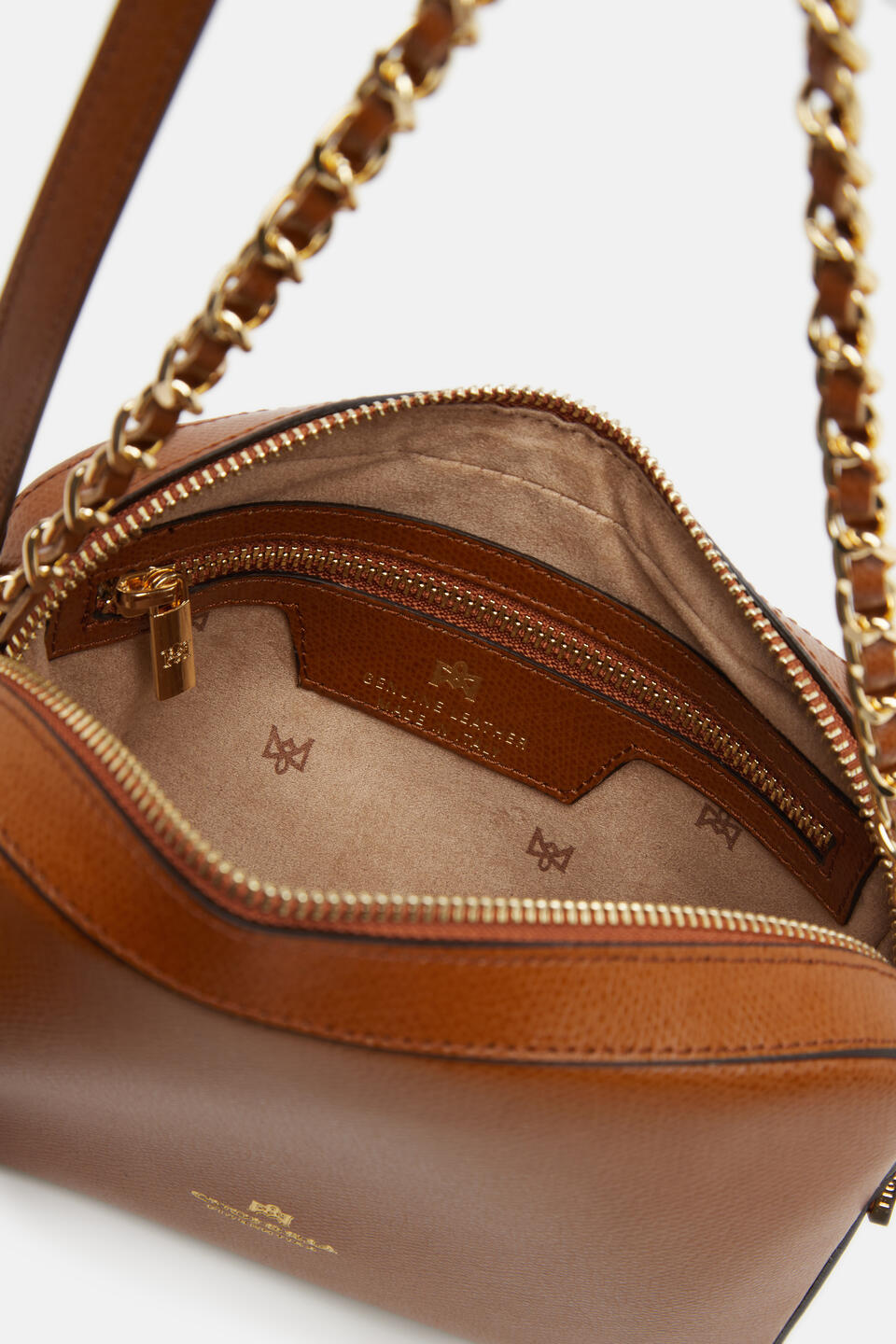 Bella clutch bag con tracolla in pelle e metallo Lion  - Mini Bag - Borse Donna - Borse - Cuoieria Fiorentina