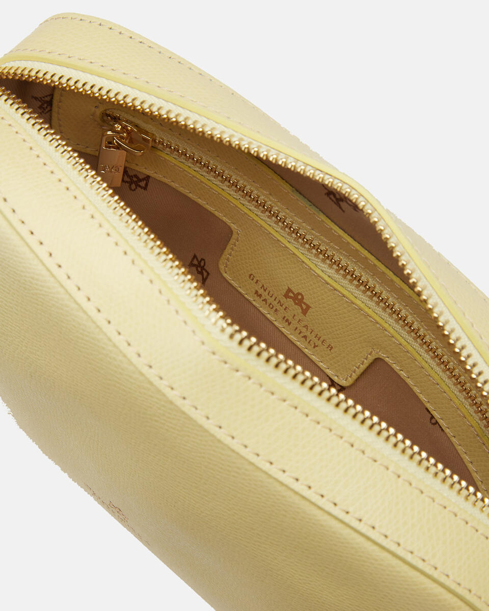 Bella clutch bag con tracolla in pelle e metallo Lime  - Mini Bag - Borse Donna - Borse - Cuoieria Fiorentina