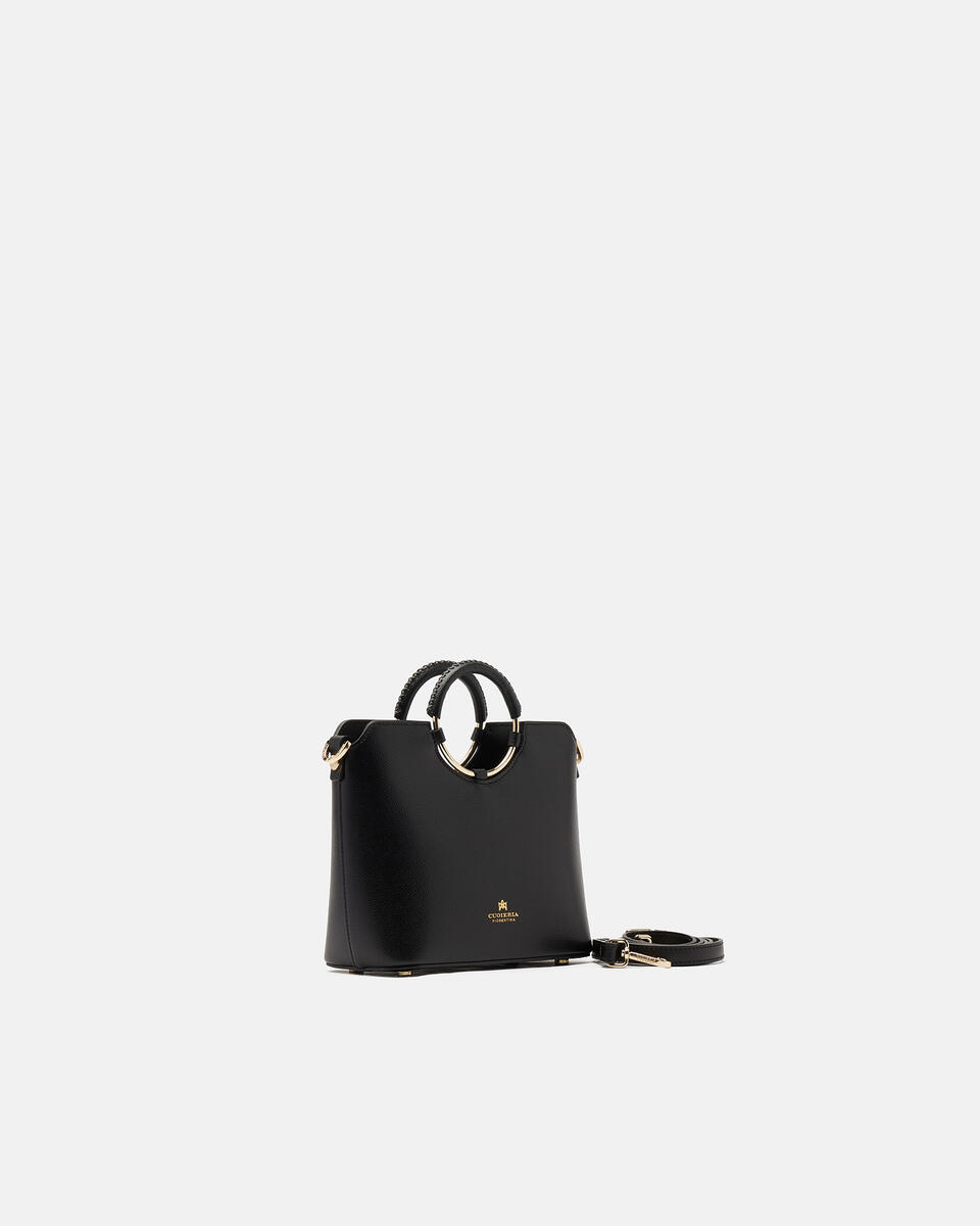 Oblò Mini Xbody in vitello palmellato Nero  - Tote Bag - Borse Donna - Borse - Cuoieria Fiorentina