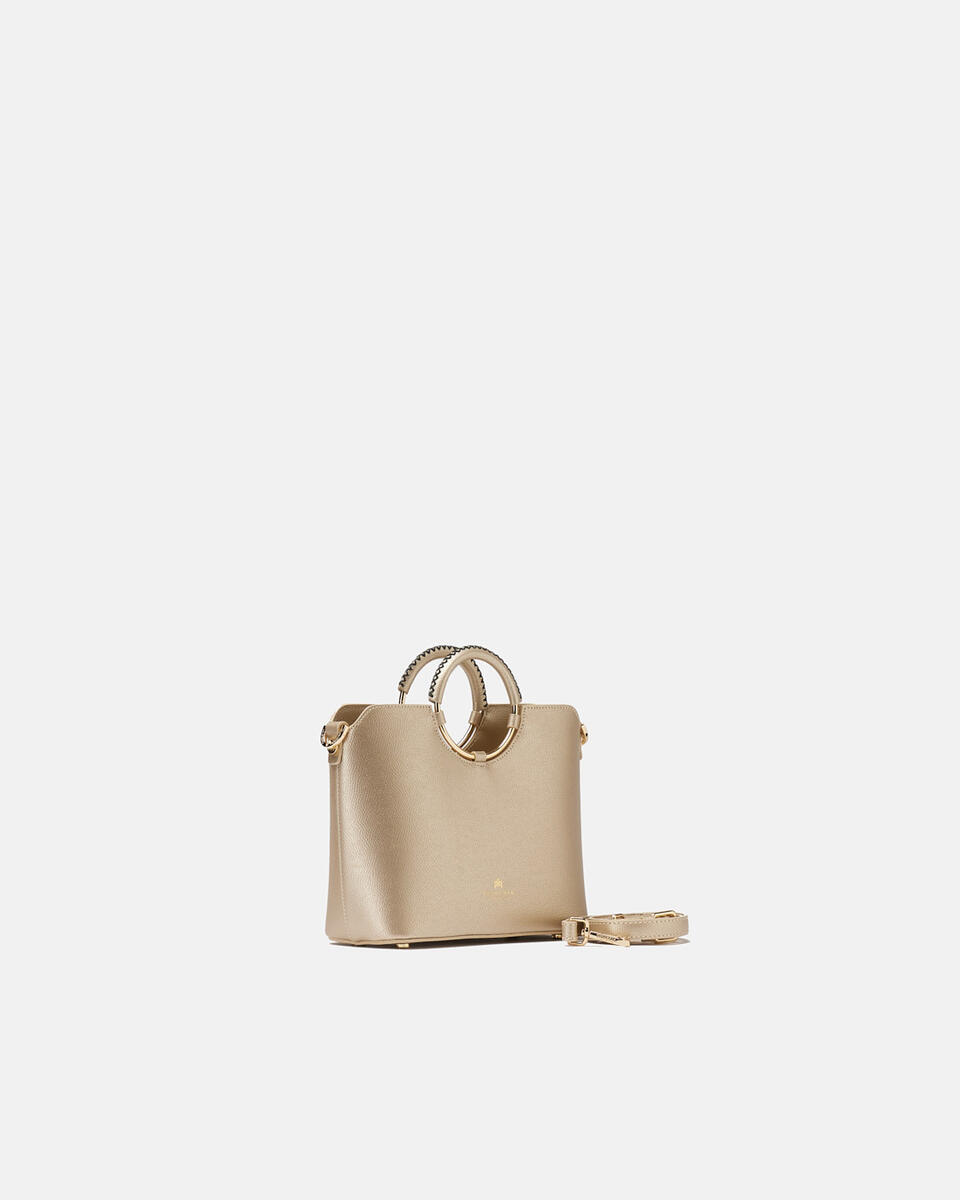 Oblò Mini Xbody in vitello palmellato Oro  - Tote Bag - Borse Donna - Borse - Cuoieria Fiorentina