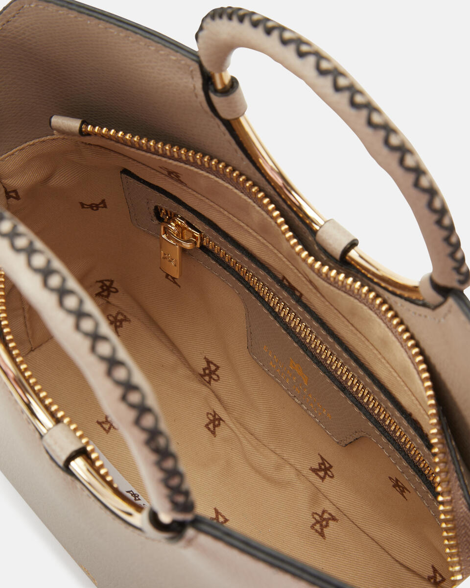 Small tote bag Taupe  - Mini Bag - Women's Bags - Bags - Cuoieria Fiorentina