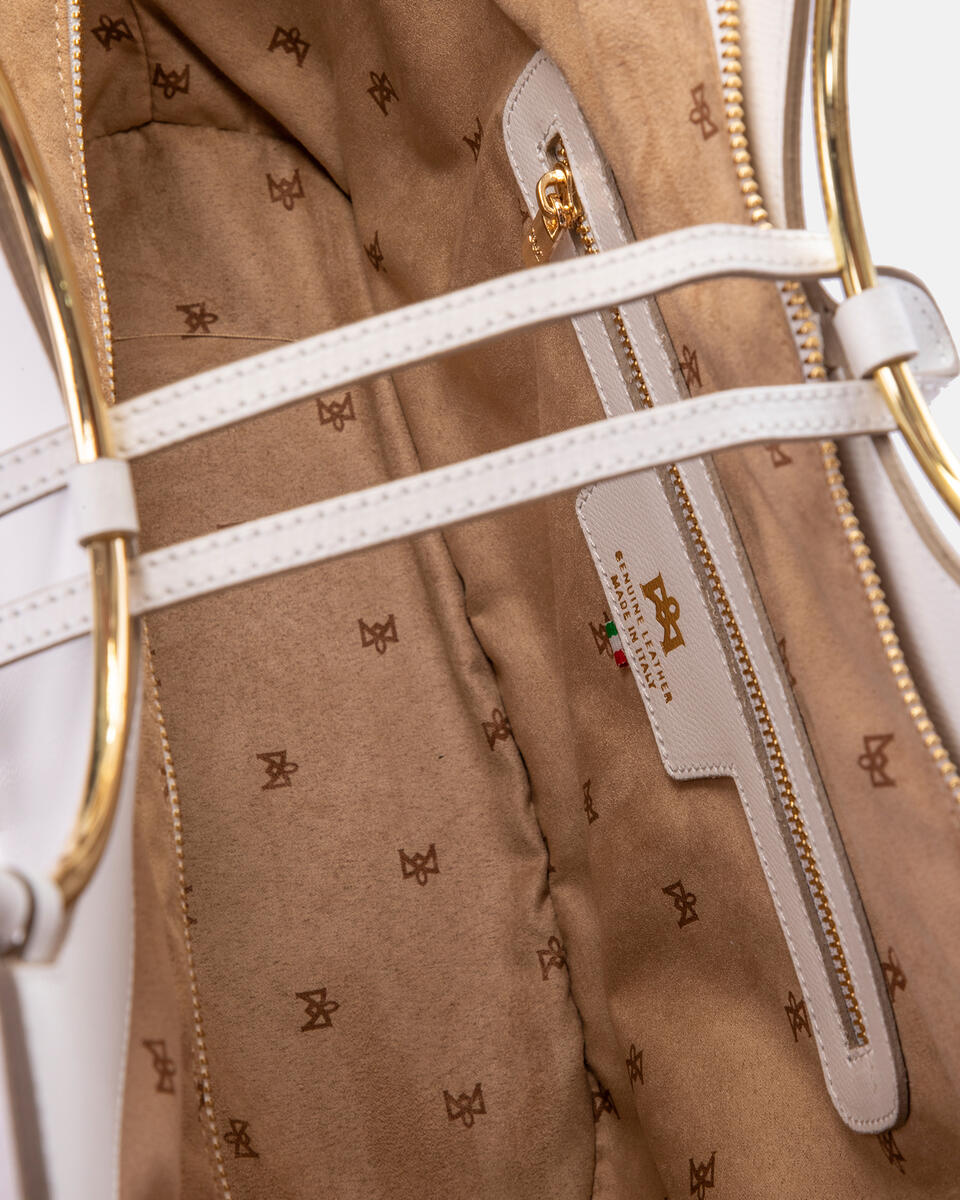 Oblò maxi bag in palmellato calf leather - TOTE BAG - WOMEN'S BAGS | bags BIANCO - TOTE BAG - WOMEN'S BAGS | bagsCuoieria Fiorentina