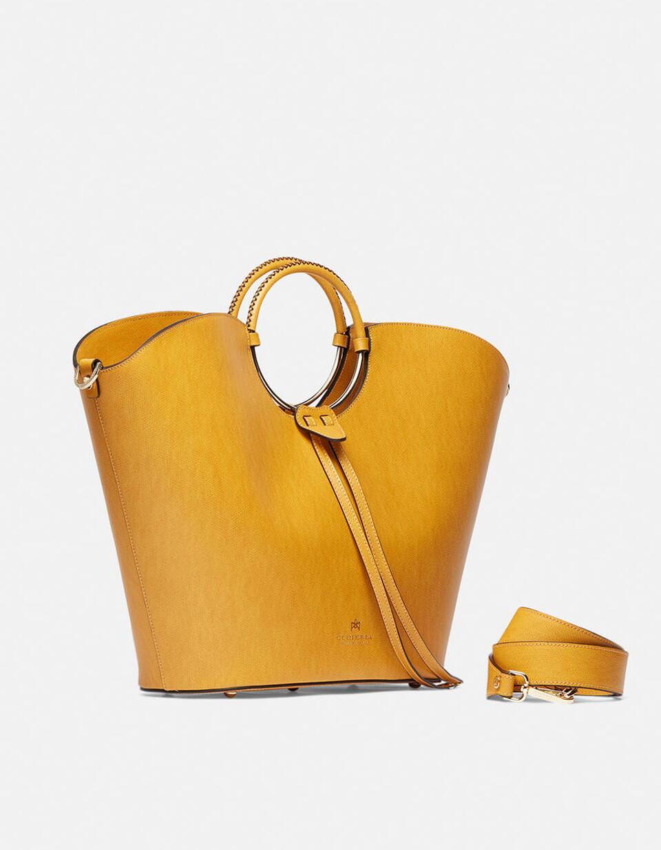 Oblò maxi bag in palmellato calf leather - TOTE BAG - WOMEN'S BAGS | bags GIALLO - TOTE BAG - WOMEN'S BAGS | bagsCuoieria Fiorentina