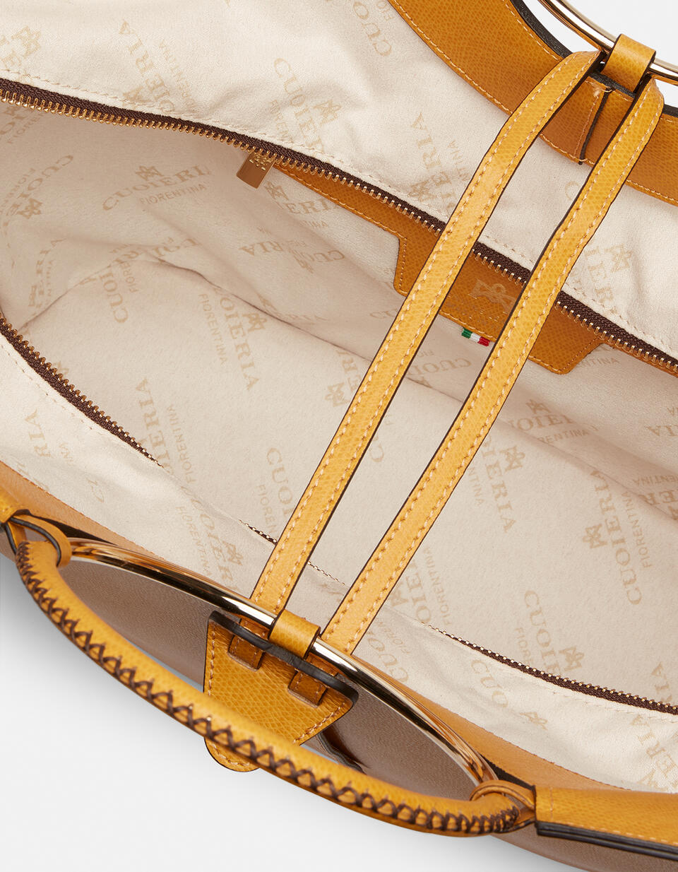Oblò maxi bag in palmellato calf leather - TOTE BAG - WOMEN'S BAGS | bags GIALLO - TOTE BAG - WOMEN'S BAGS | bagsCuoieria Fiorentina