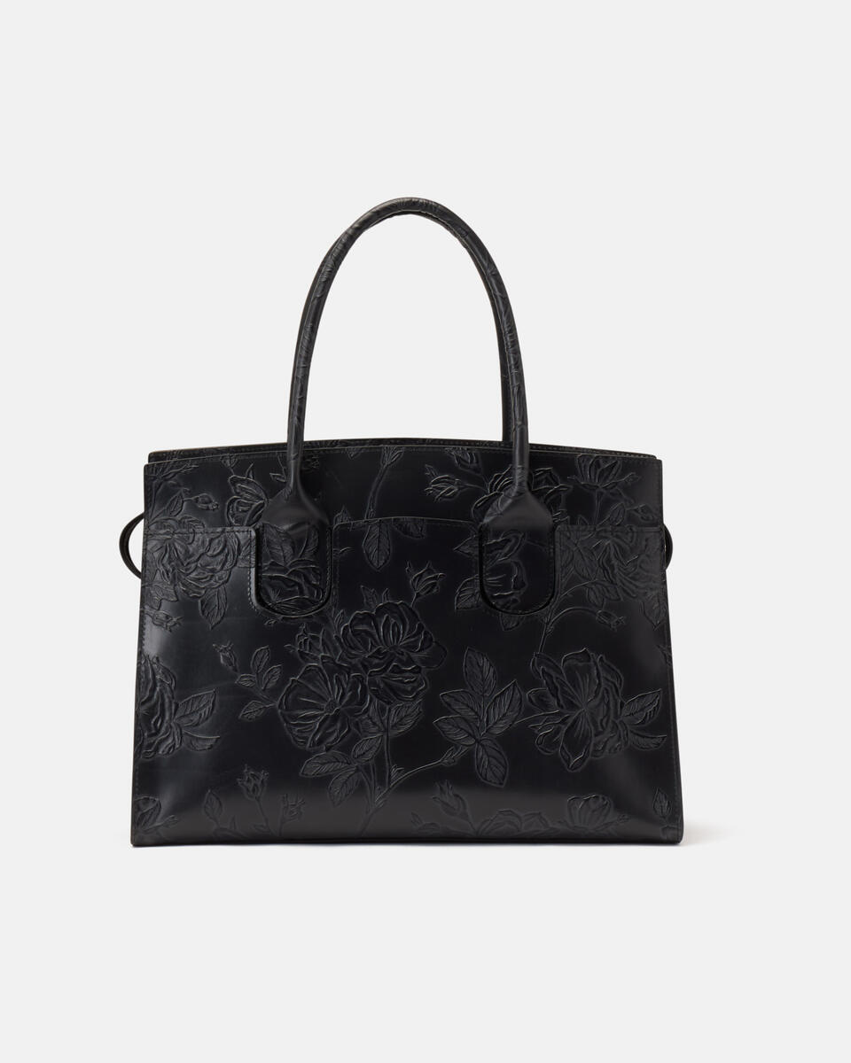 Mimi Large Tote con dettagli in metallo Nero  - Cuoieria Fiorentina