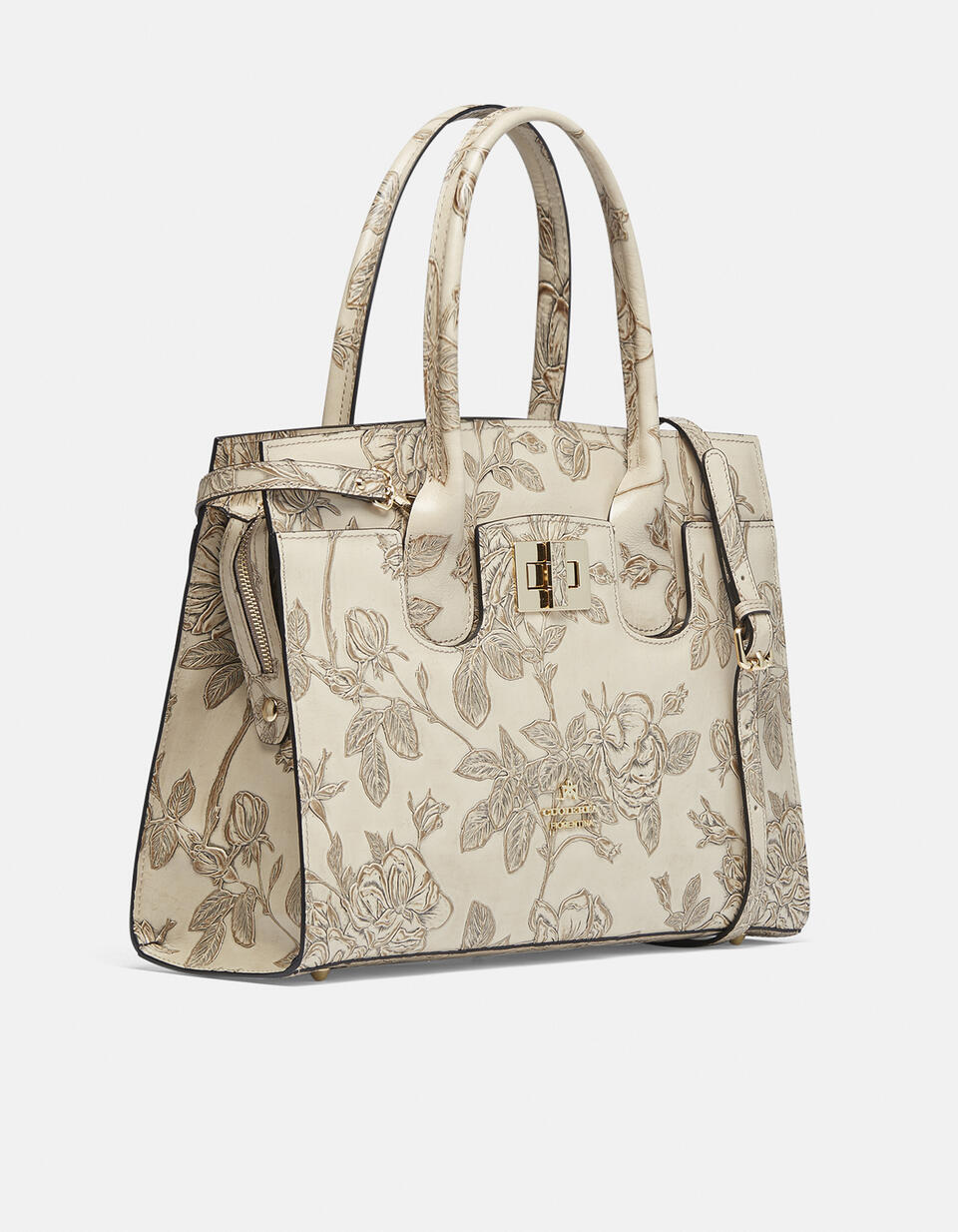 Mimi Large Tote con dettagli in metallo Taupe  - Tote Bag - Borse Donna - Borse - Cuoieria Fiorentina