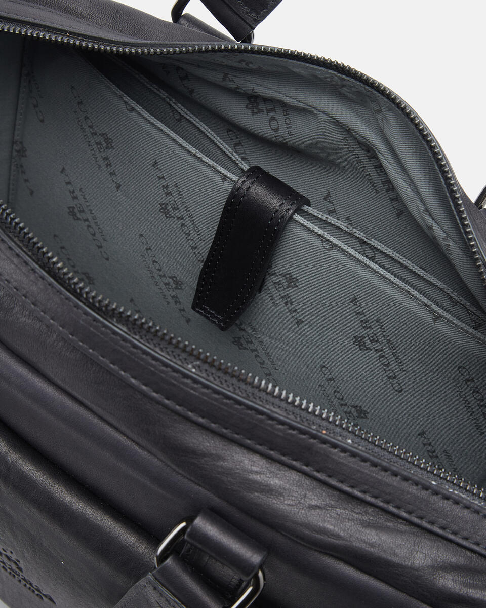 Large briefcase Black  - Business Bags - Business Bags - Cuoieria Fiorentina