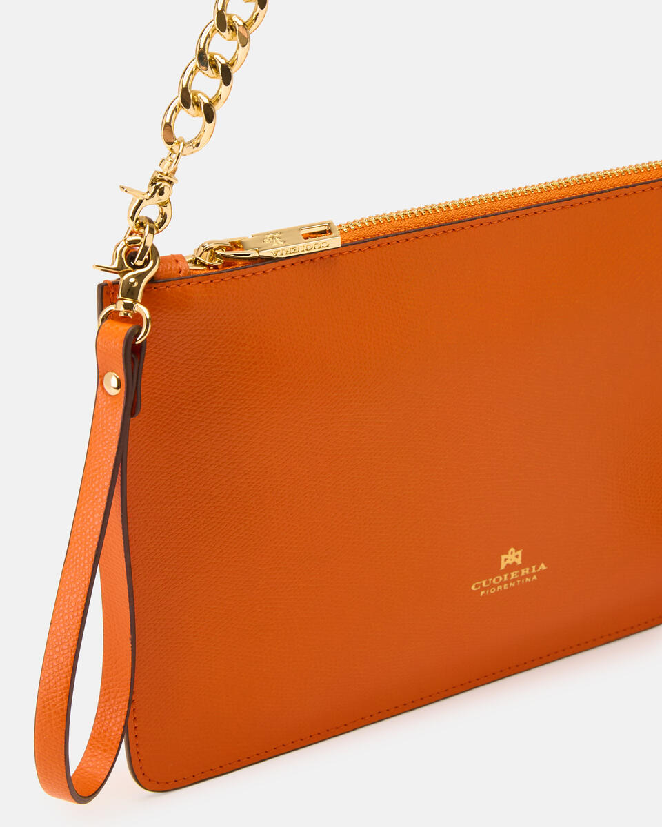 Pochette Orange  - Clutch Bags - Women's Bags - Bags - Cuoieria Fiorentina