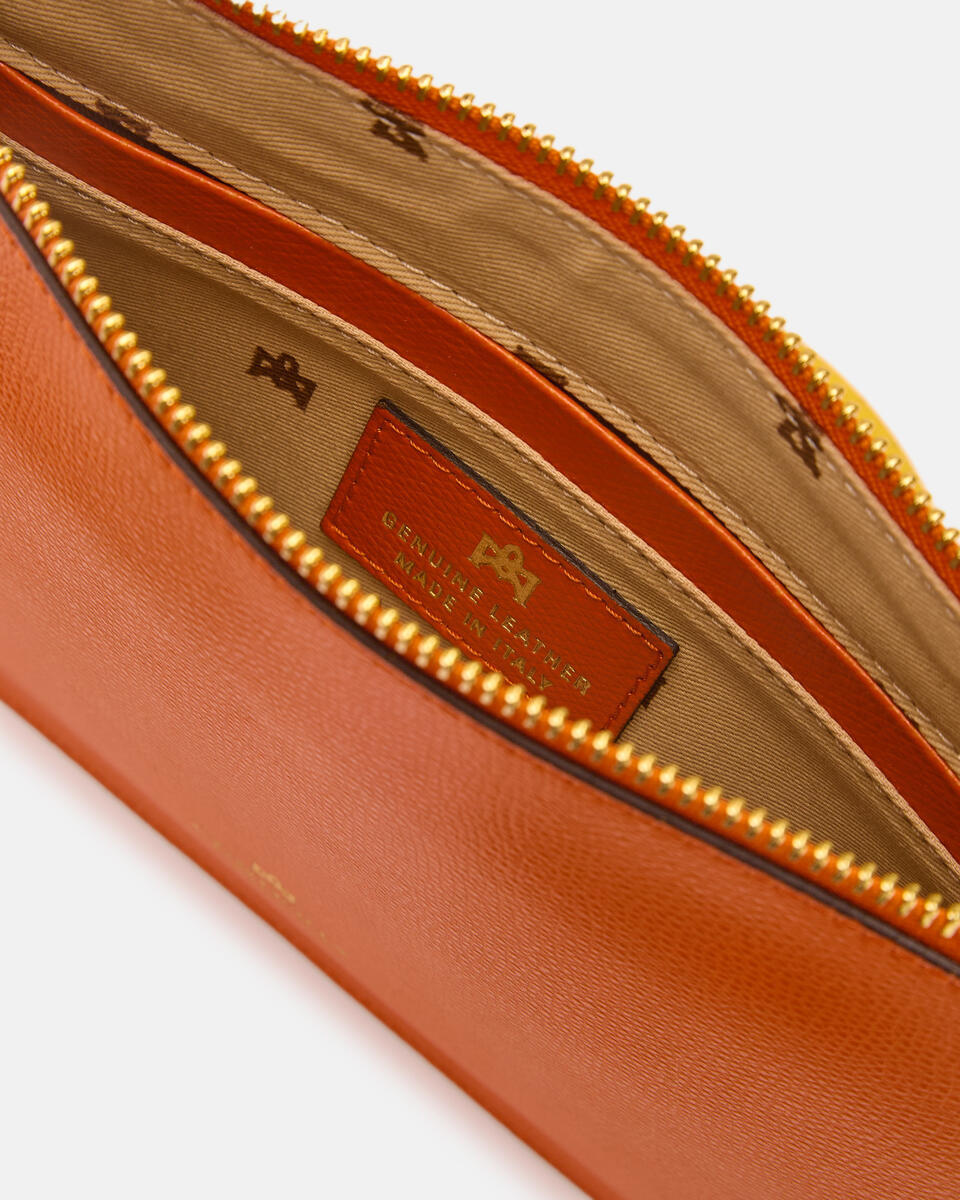 Pochette Orange  - Clutch Bags - Women's Bags - Bags - Cuoieria Fiorentina