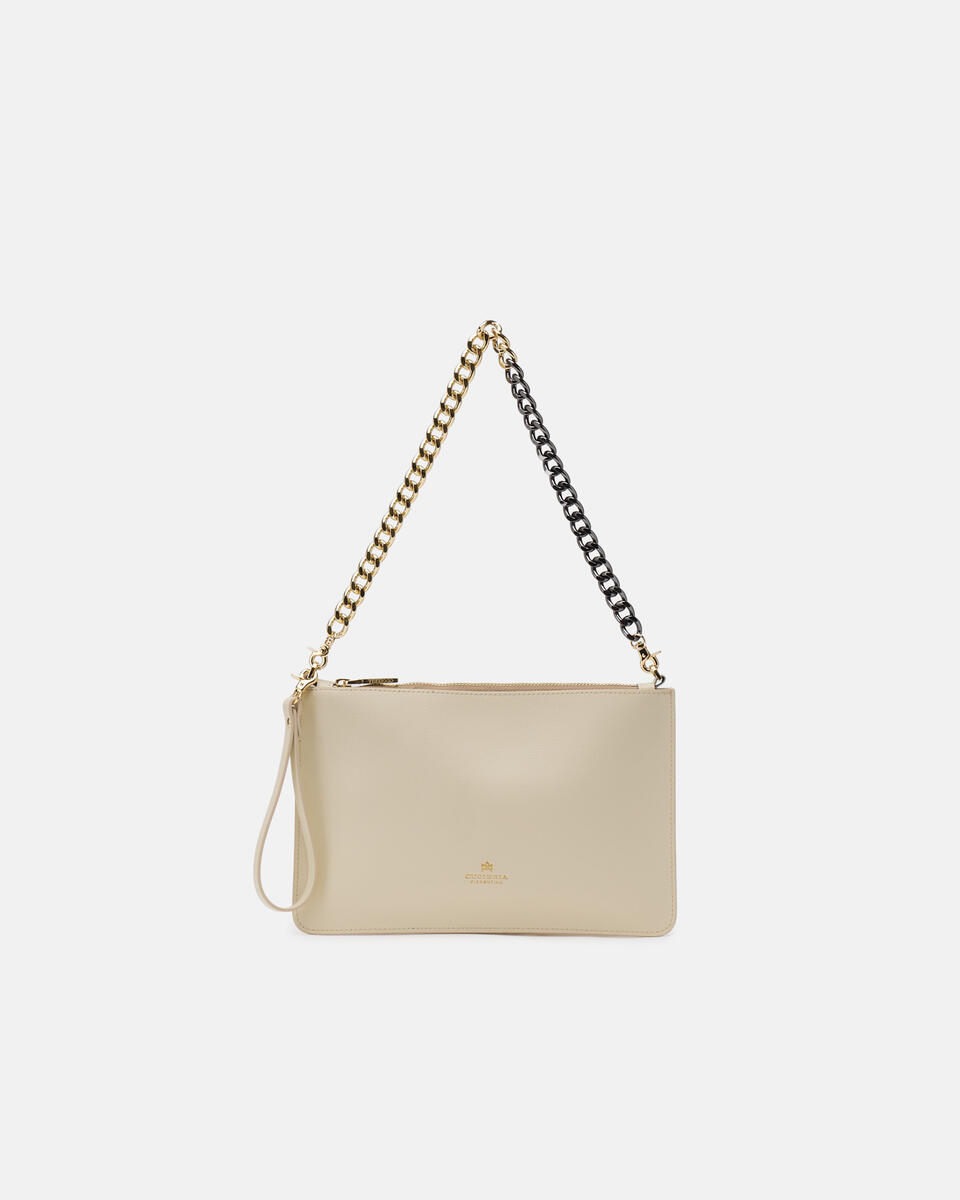 Pochette Donna In Pelle PU Con Catena - Borsa Elegante Da Sera Per Matrimonio E Cocktail