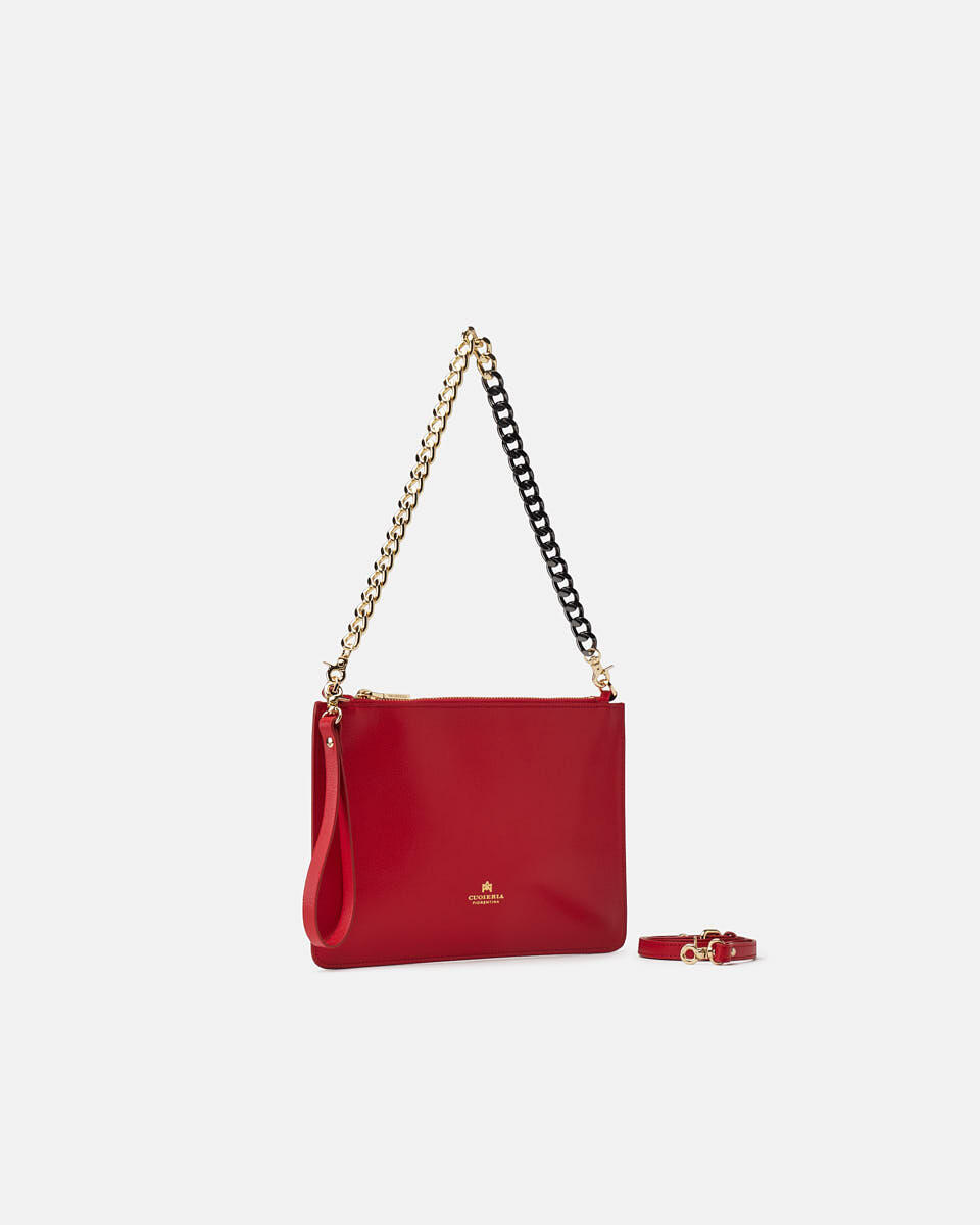 Alice pochette media con bracciale Rosso  - Pochette - Borse Donna - Borse - Cuoieria Fiorentina