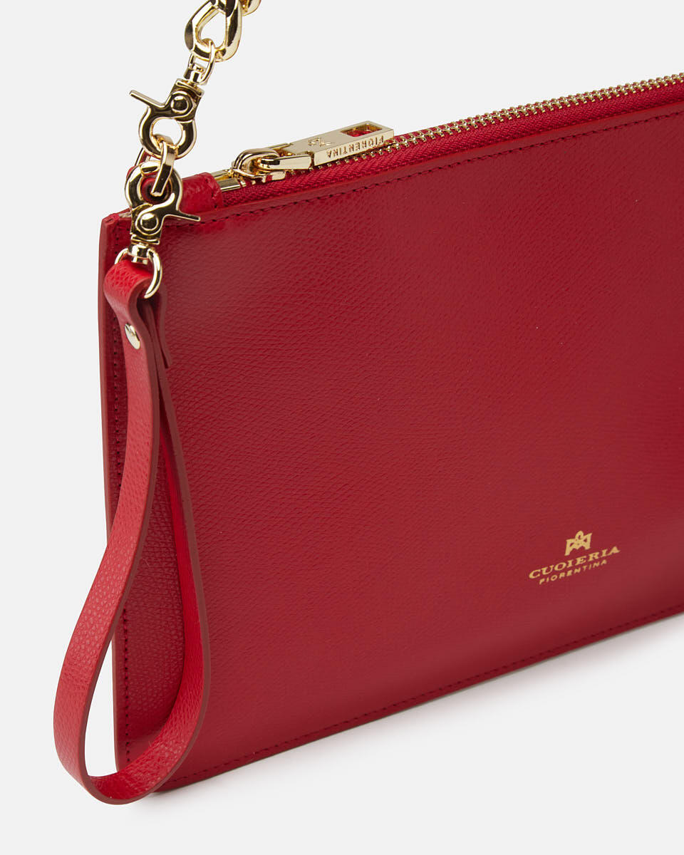 Alice pochette media con bracciale Rosso  - Pochette - Borse Donna - Borse - Cuoieria Fiorentina