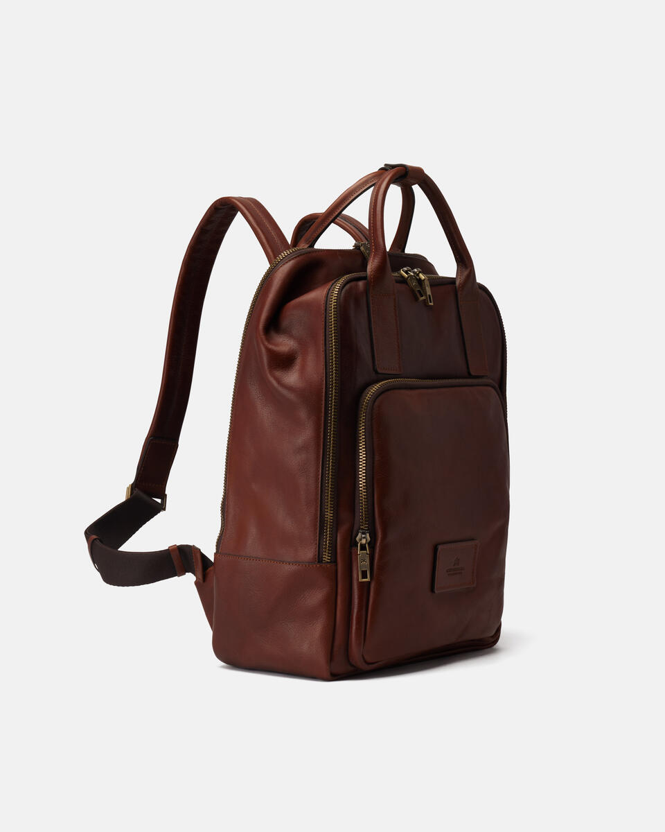 Business backpack Brown  - Backpacks - Men's Bags - Bags - Cuoieria Fiorentina