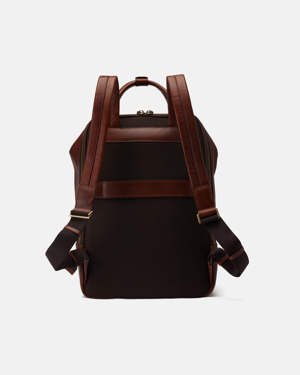 Business backpack Brown  - Backpacks - Men's Bags - Bags - Cuoieria Fiorentina